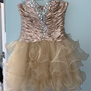 Colors Strapless Tulle Cocktail Dress